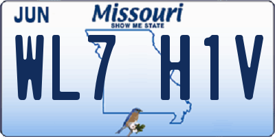 MO license plate WL7H1V
