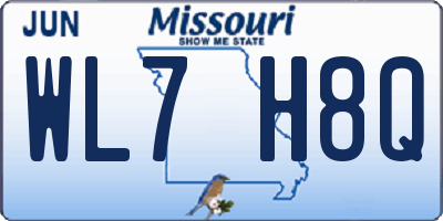 MO license plate WL7H8Q