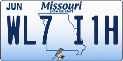 MO license plate WL7I1H