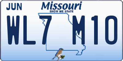 MO license plate WL7M1O