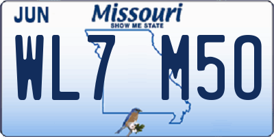 MO license plate WL7M5O