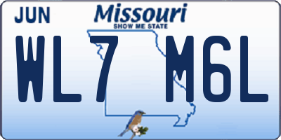 MO license plate WL7M6L