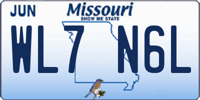 MO license plate WL7N6L