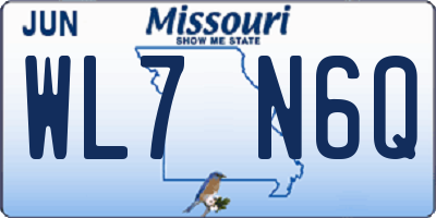MO license plate WL7N6Q