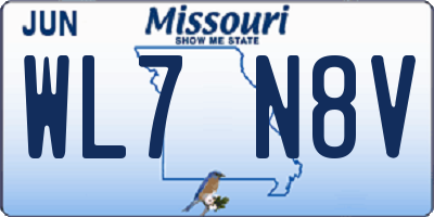 MO license plate WL7N8V