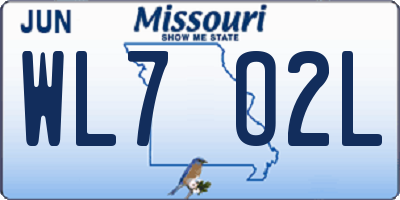 MO license plate WL7O2L