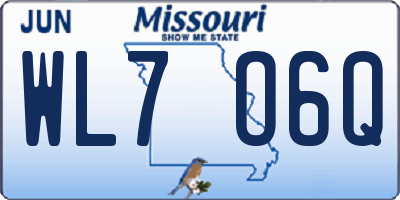 MO license plate WL7O6Q