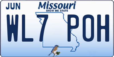 MO license plate WL7P0H