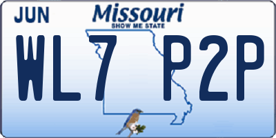 MO license plate WL7P2P