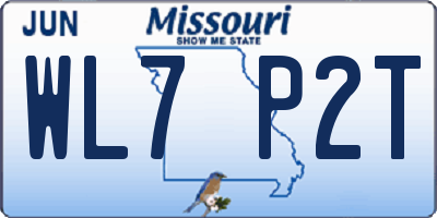 MO license plate WL7P2T