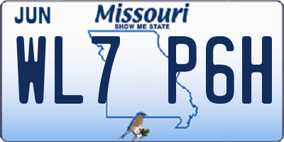 MO license plate WL7P6H