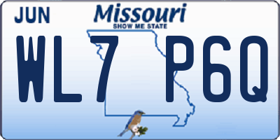 MO license plate WL7P6Q