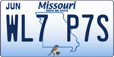 MO license plate WL7P7S