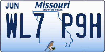 MO license plate WL7P9H