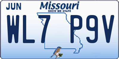 MO license plate WL7P9V