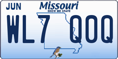 MO license plate WL7Q0Q