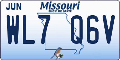 MO license plate WL7Q6V
