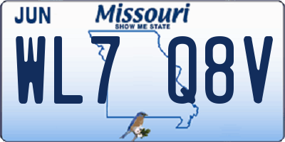 MO license plate WL7Q8V