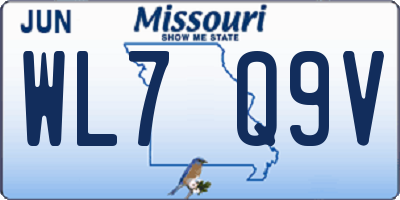 MO license plate WL7Q9V