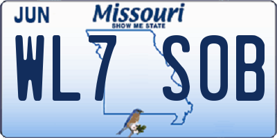 MO license plate WL7S0B