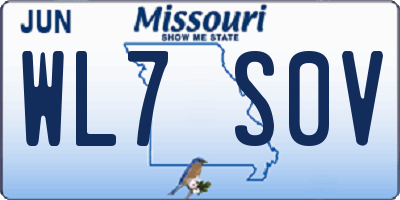 MO license plate WL7S0V