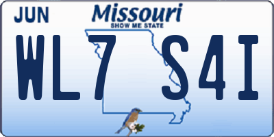 MO license plate WL7S4I