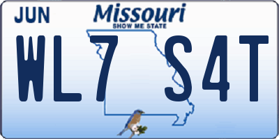 MO license plate WL7S4T