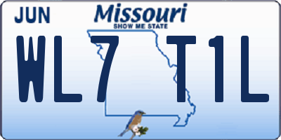 MO license plate WL7T1L