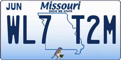 MO license plate WL7T2M