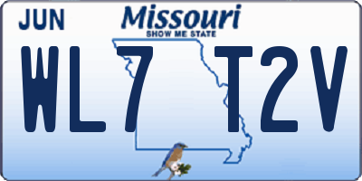 MO license plate WL7T2V