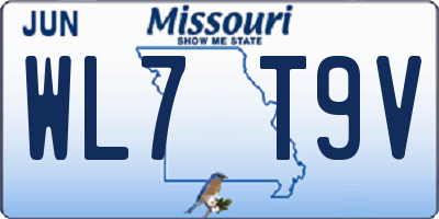 MO license plate WL7T9V