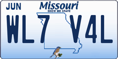 MO license plate WL7V4L