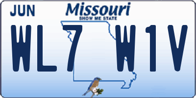 MO license plate WL7W1V