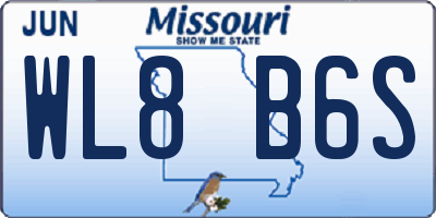 MO license plate WL8B6S