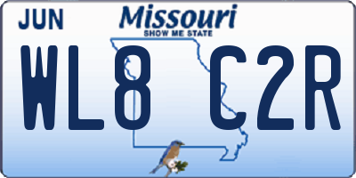 MO license plate WL8C2R
