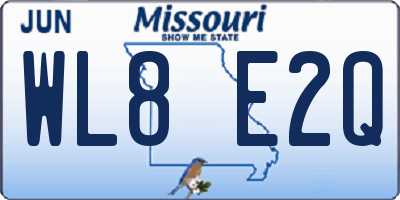 MO license plate WL8E2Q