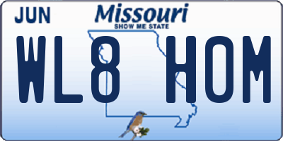 MO license plate WL8H0M