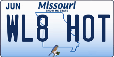 MO license plate WL8H0T