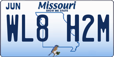 MO license plate WL8H2M