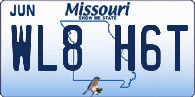 MO license plate WL8H6T
