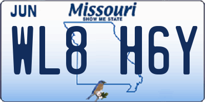 MO license plate WL8H6Y