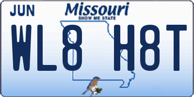 MO license plate WL8H8T