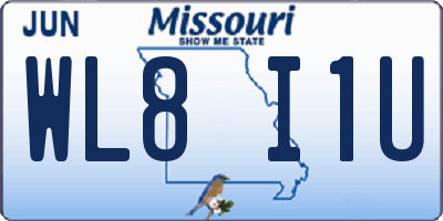 MO license plate WL8I1U