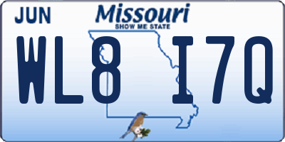 MO license plate WL8I7Q