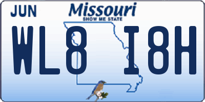 MO license plate WL8I8H