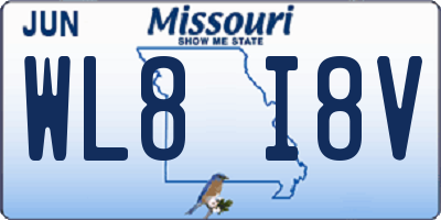 MO license plate WL8I8V