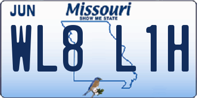 MO license plate WL8L1H