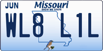 MO license plate WL8L1L
