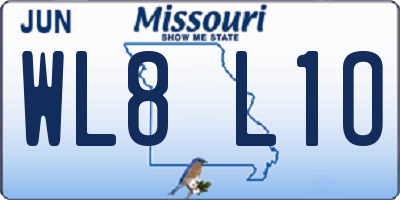 MO license plate WL8L1O