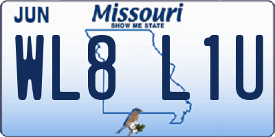 MO license plate WL8L1U